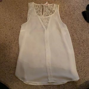 White lacy tank top